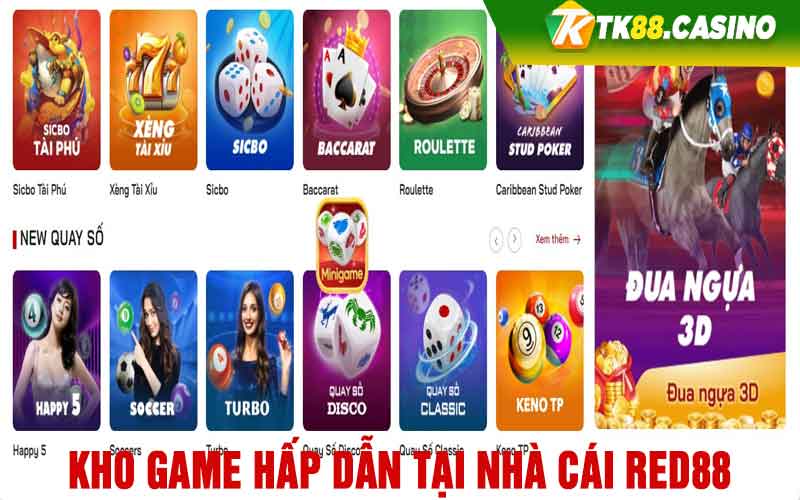 Kho game hấp dẫn tại nhà cái Red88 