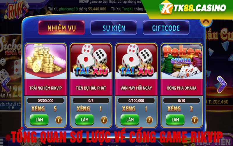 Tổng quan sơ lược về cổng game Rikvip 